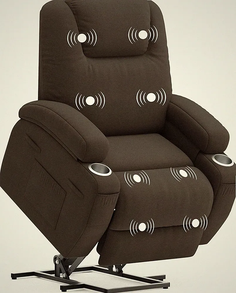 Comfortable Brown Power Lift Recliner Chair for Ultimate Relaxation
